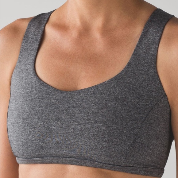 🍋 Lululemon Free To Be Tranquil Bra Heathered Black - Picture 6 of 7